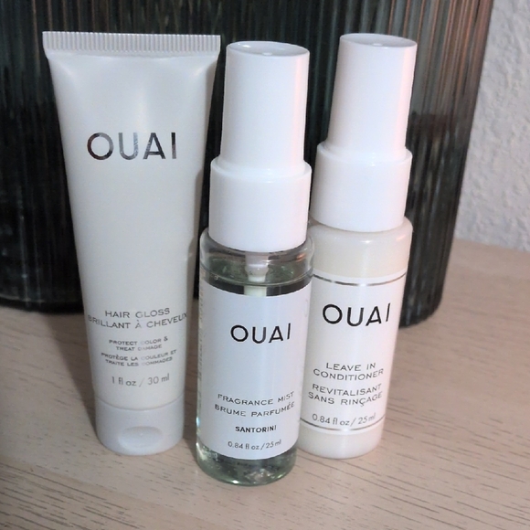 OUAI Other - NEW OUAI 3pc Travel Sample Set Santorini Hair & BodyMist Gloss & Leave-In